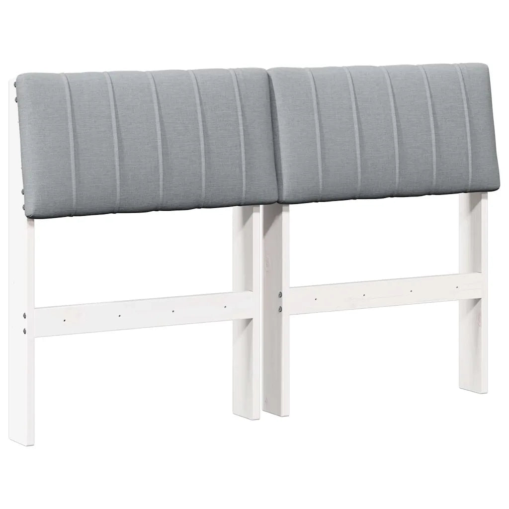 Testiera | Testata imbottita Grigio chiaro 120 cm Pino massello