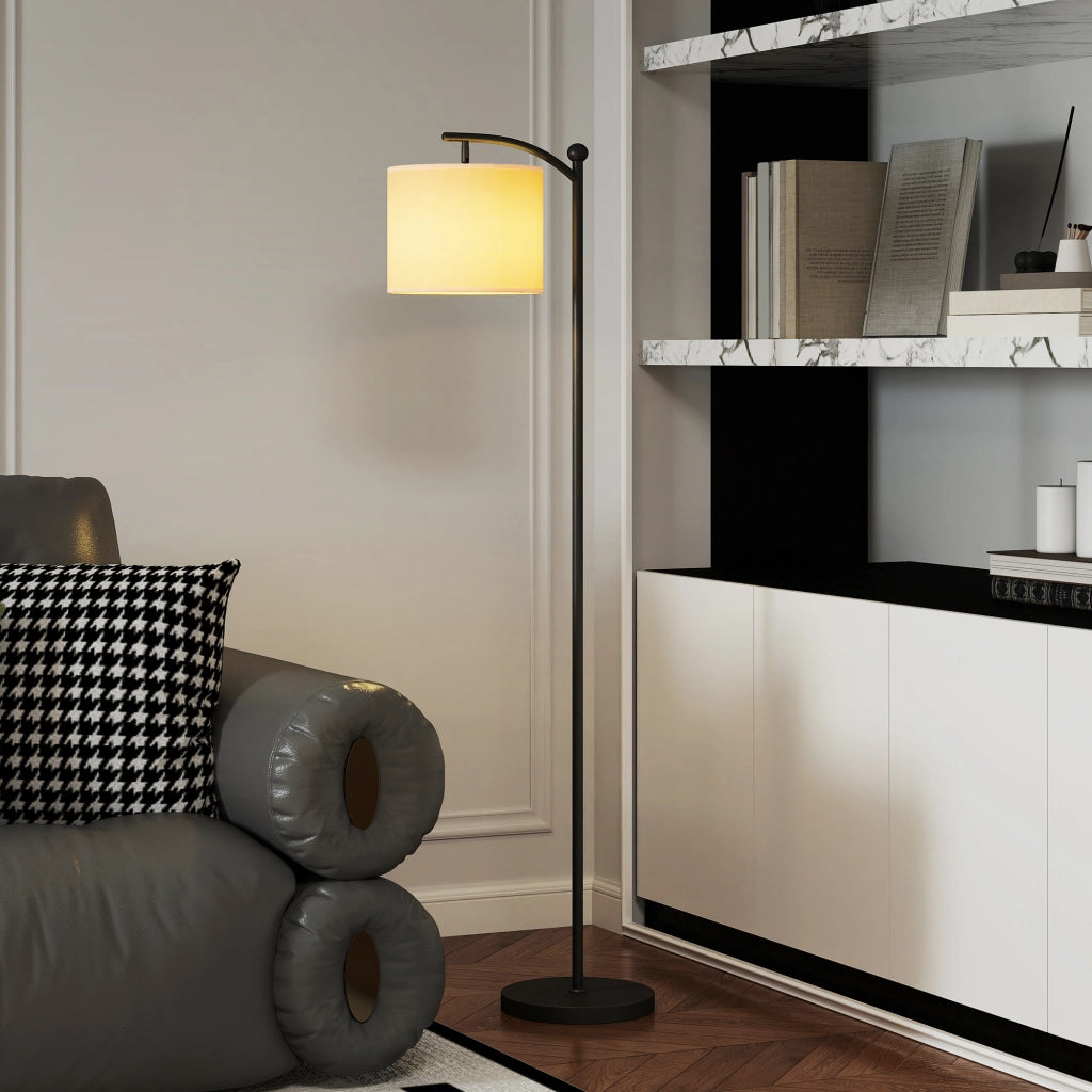 Lampada da Terra LED Dimmerabile con Telecomando ¨C Zephmum ¨C Nero