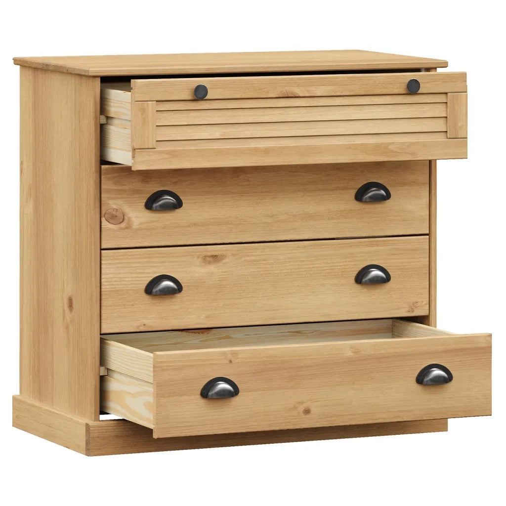 Cassettiera VIGO 80x40x76 cm in Legno Massello di Pino CFW9768376