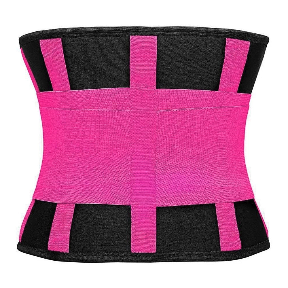 Trade Shop - Fascia Lombare Supporto Per La Schiena Cintura Di Sostegno Trainer Pancia Unisex - Fucsia   Xl