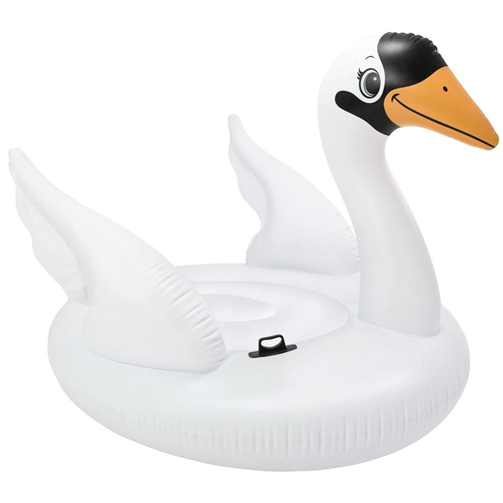 Trade Shop - Cigno Gonfiabile Gigante Isola Materassino Mare Piscina 194 X 152 X 147 Cm -