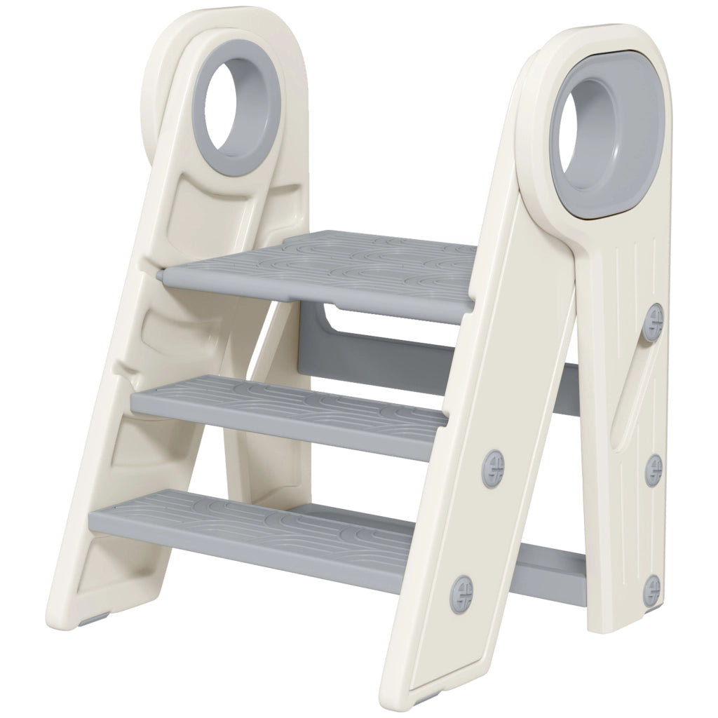 Scala di Apprendimento Regolabile per Bambini ¨C Minimal ¨C Grigio e Bianco 90x40x90