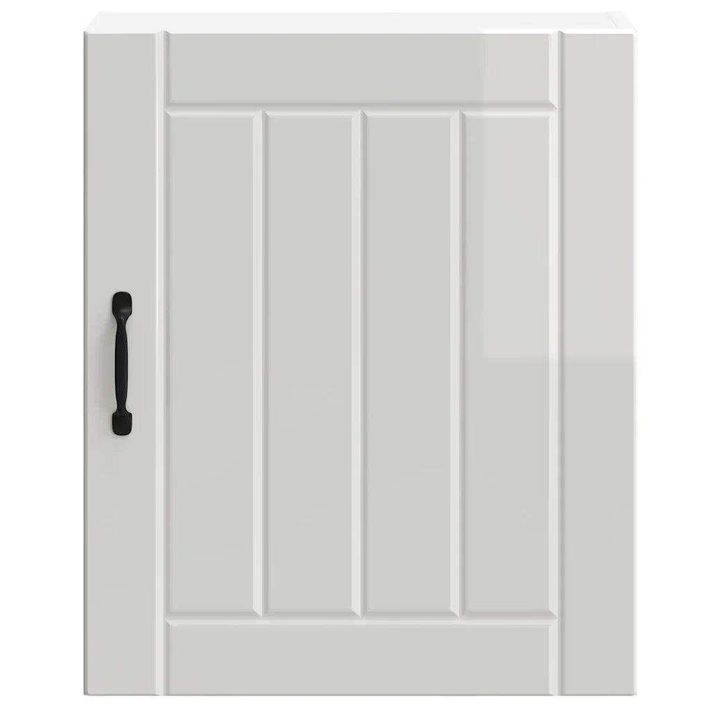 Pensile da Cucina-Mobile Cucina da Parete Lucca Bianco Lucido in Legno Multistrato 866530