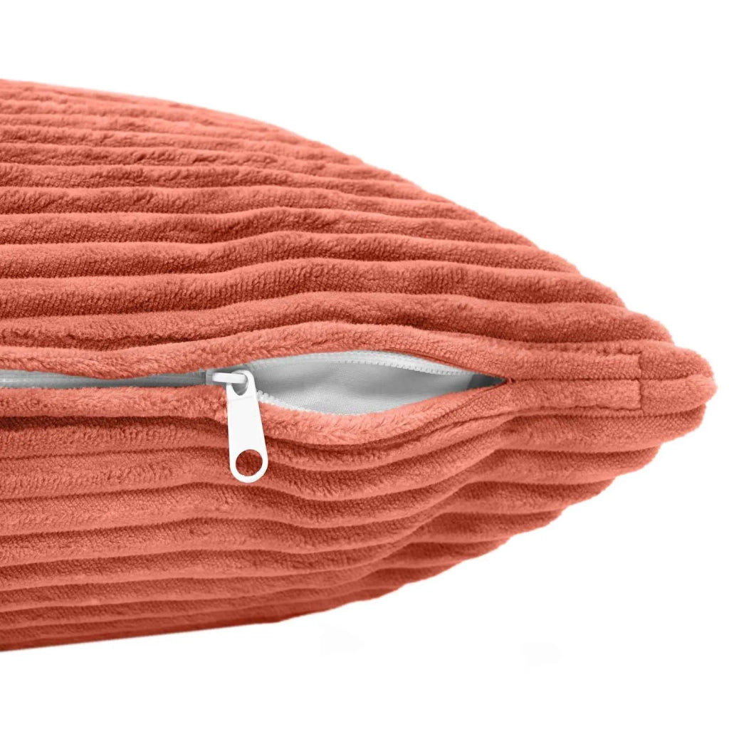 Federa 2 pcs HEERLEN Rosso Arancio 60 x 60 cm corduroy 912617