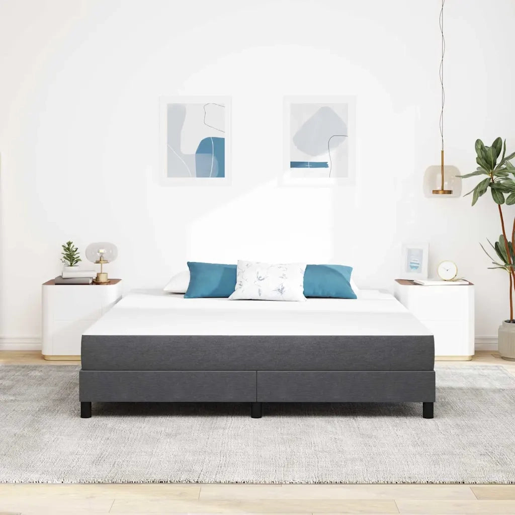 Letto matrimoniale | Letto per adulti | Materasso da Letto con materasso Grigio 180 x 200 cm Tessuto