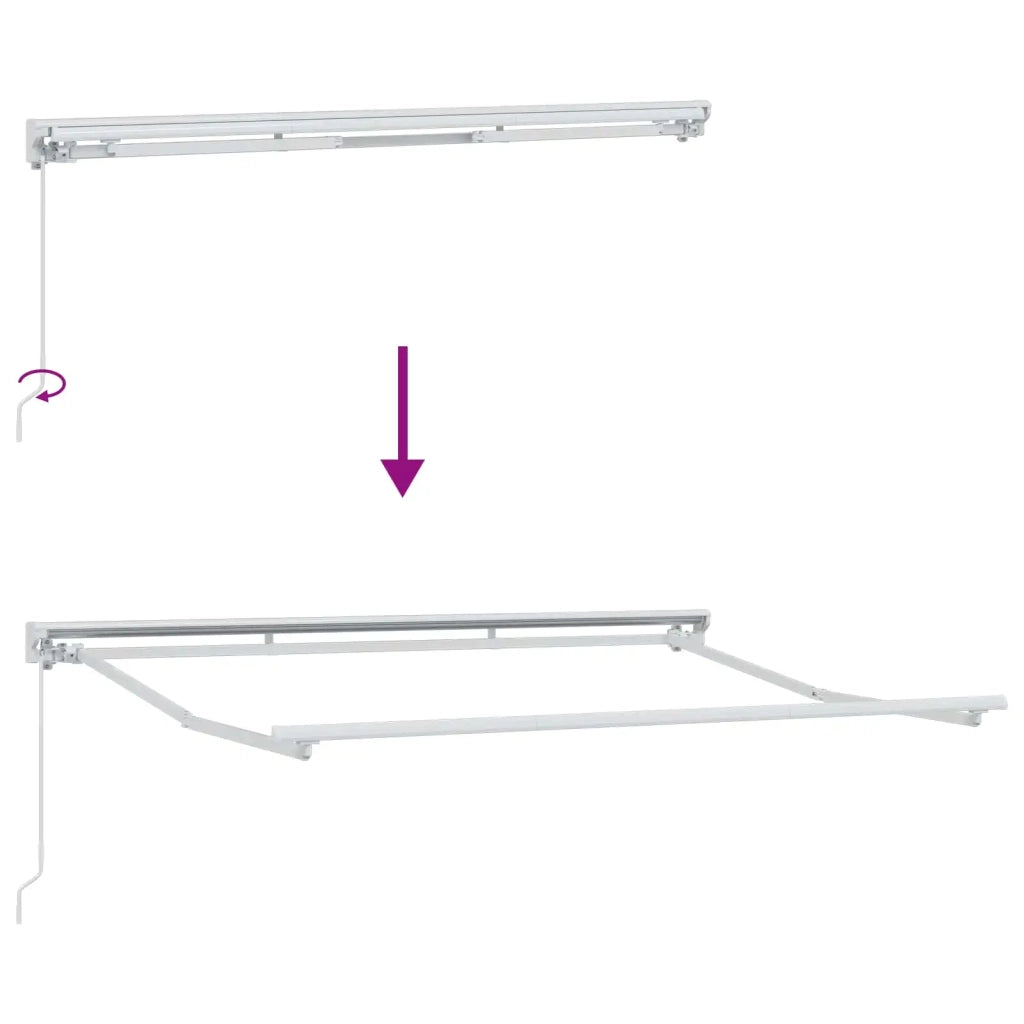 Tenda retrattile manuale Sabbia 4 × 3,5 m 3426142