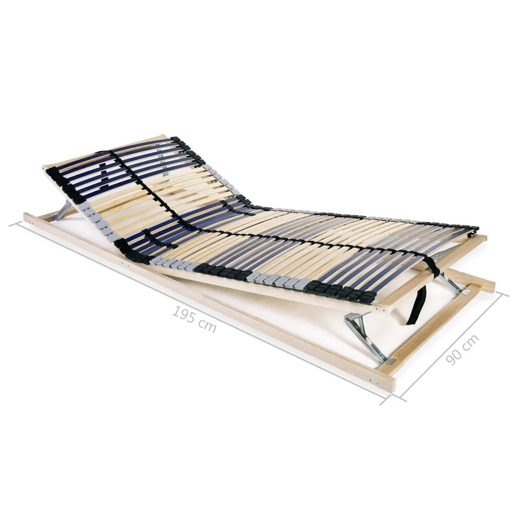 Letto singolo | Letto per adulti | Reti a Doghe 2 pz 7 Zone con 42 Doghe in Legno 90x200 cm