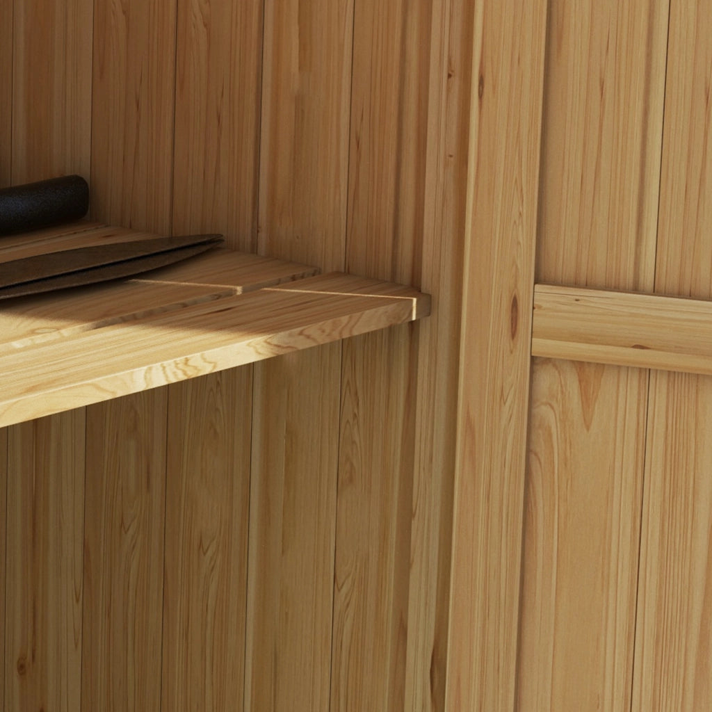 Tavolo da giardino con ripiano e scaffali ¨C zephmum ¨C legno di abete giallo