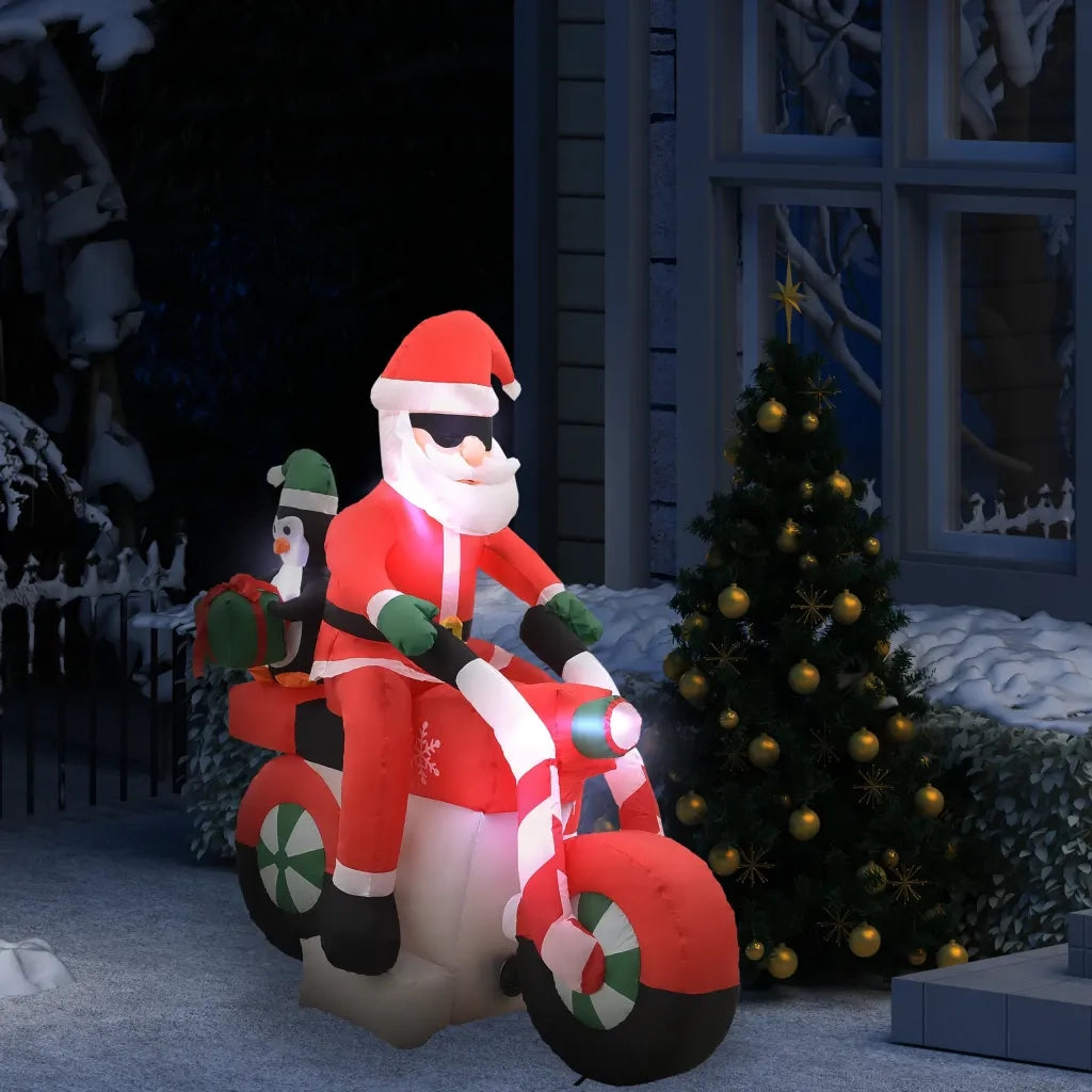 Babbo Natale Gonfiabile sulla Moto LED IP44 160 cm CFW1072122