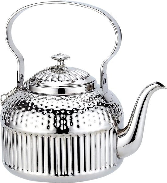 Teiera 1400ml Acciaio Inossidabile Infusore Argento