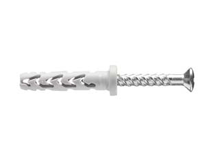TASSELLO IN NYLON PROLUNG. CON VITE TSP PZ COLLARINO CILINDR. JTX TP/V- - ø mm.6x40 - 100 pezzi ELEMATIC