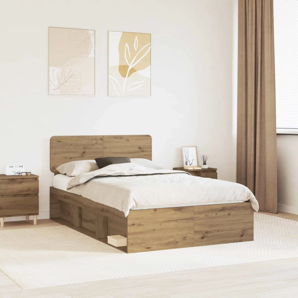 Struttura del letto Rovere Artigianale 135 x 190 cm 3412095