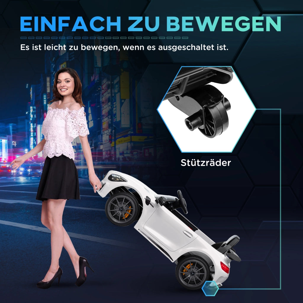Auto Elettrica per Bambini Mercedes ¨C Xylo ¨C Bianco con Telecomando Luce e Musica