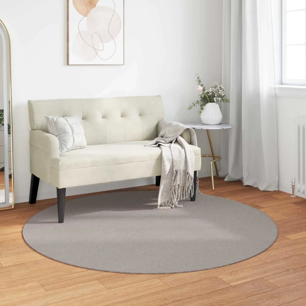 Tappeti per area | Tappeti a zone Rotondo LUGO Crema e Taupe ? 200 CM Poliestere