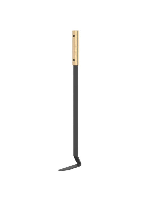 Set attrezzi per camino 3 pezzi in acciaio e legno - Set 3 L
