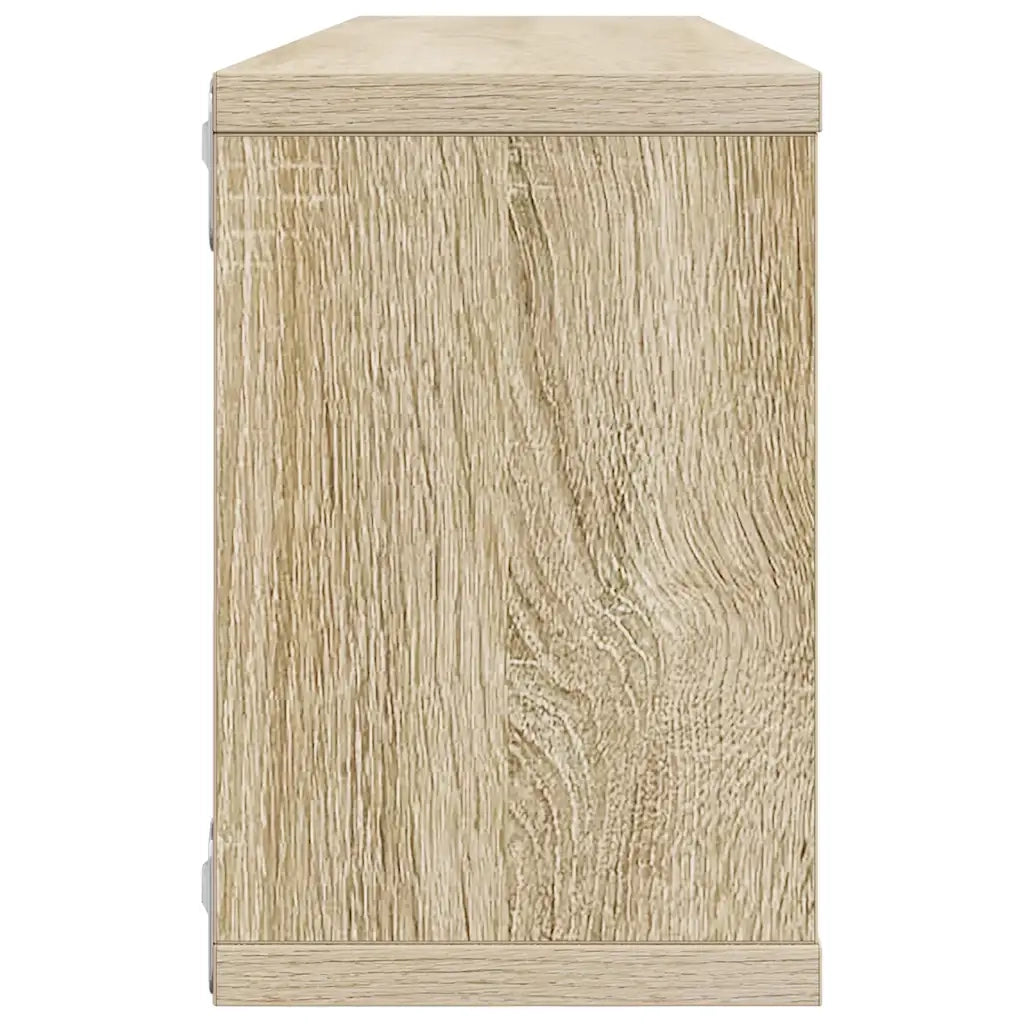 Mensole Parete a Cubo 2pz Rovere Sonoma 60x15x23 cm Multistrato 807142