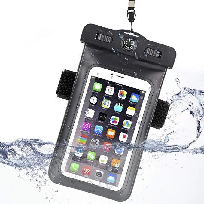 CUSTODIA COVER IMPERMEABILE CON BUSSOLA PER SMARTPHONE 4'' POLLICI BRACCIO