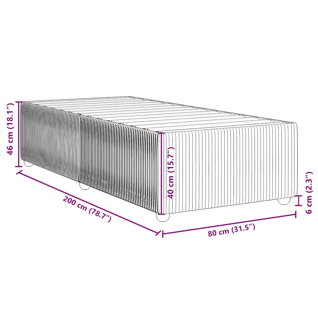 Giroletto senza Materasso Blu 80x200 cm in Tessuto 3284899