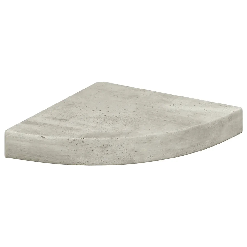 Mensola Angolare Grigio Cemento 25x25x3,8 cm in MDF 326633