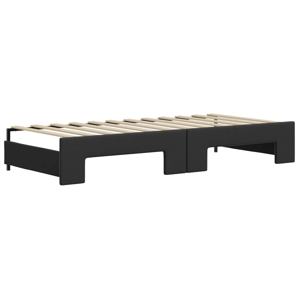 Divano letto | Sof¨¤ letto | Letto singolo Estraibile Nero 90x200 cm in Similpelle