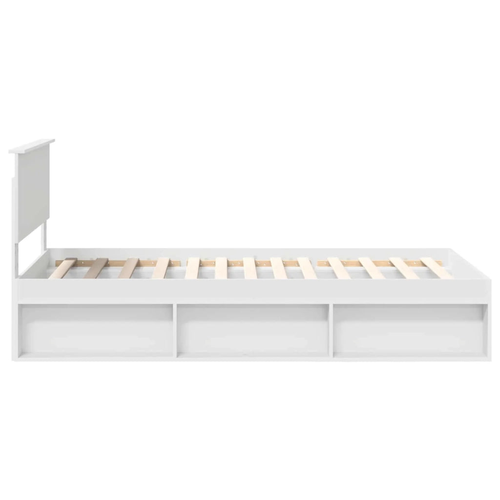 Struttura del letto Bianco 100 x 200 cm Pino massello 3410636
