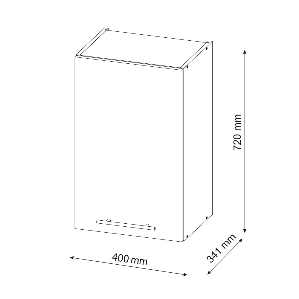 Vicco Mobile bagno Antracite-oro 40 x 72 cm
