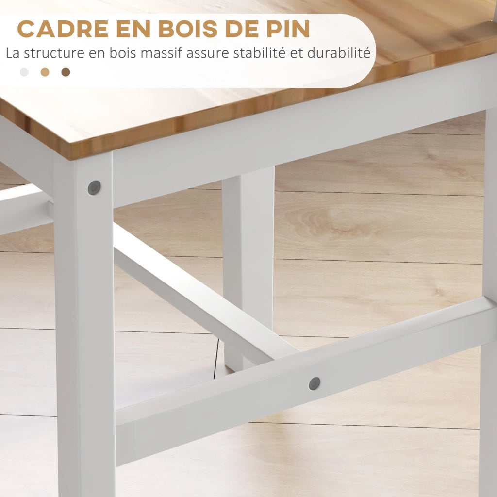 Set di 4 sedie da pranzo design ¨C Minimal ¨C Legno e tessuto beige