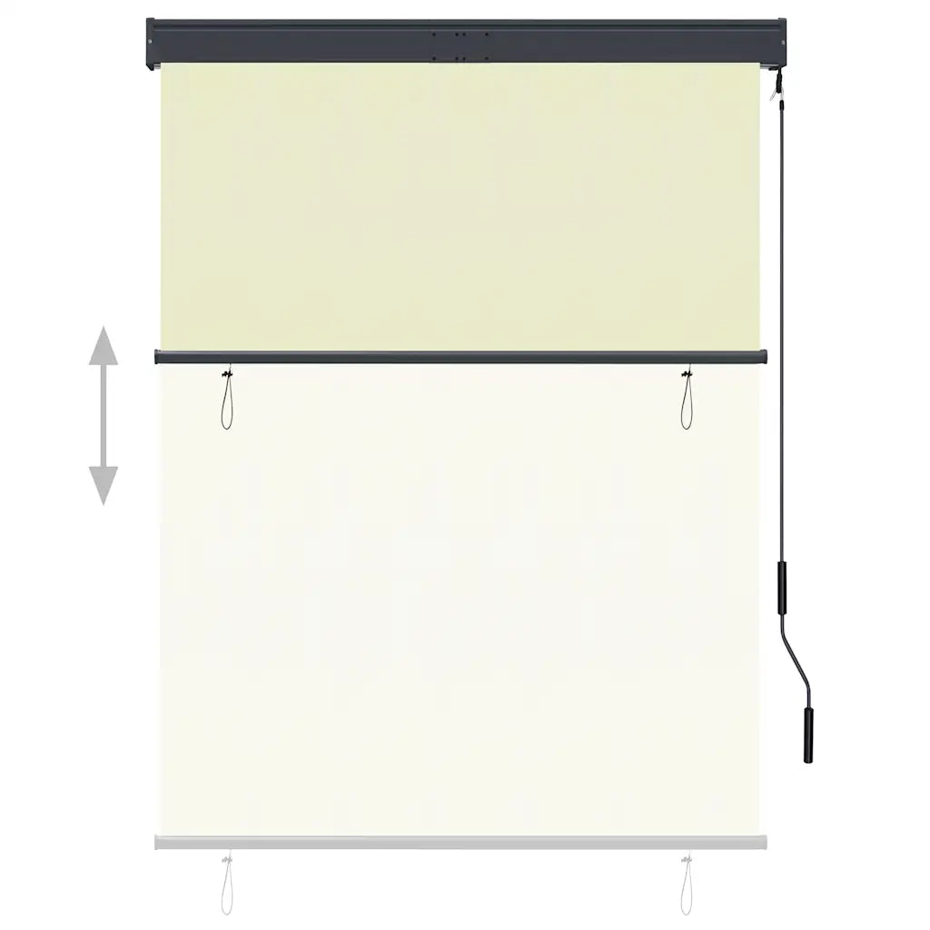 Tenda a Rullo per Esterni 120x250 cm Crema 145965