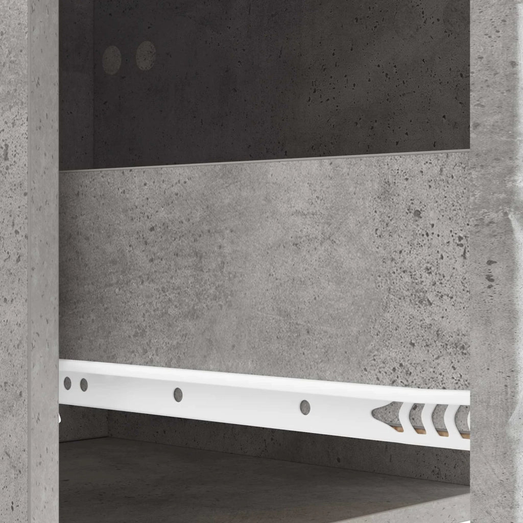 Mobiletto da notte a muro 2 pcs Grigio Cemento 898812