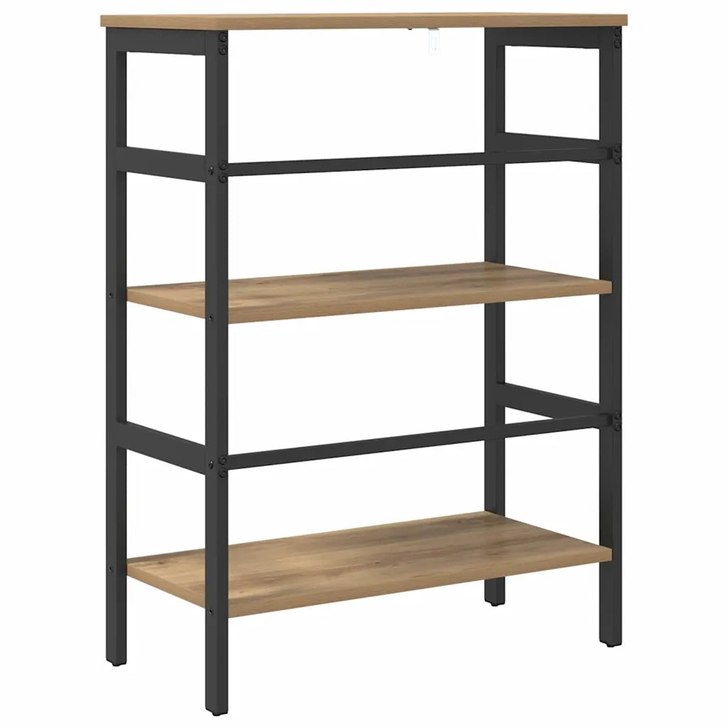 Libreria-Scaffale per Libri-Mobile di Stoccaggio Rovere artigianale 60 x 29,5 x 81 cm Legno multistrato