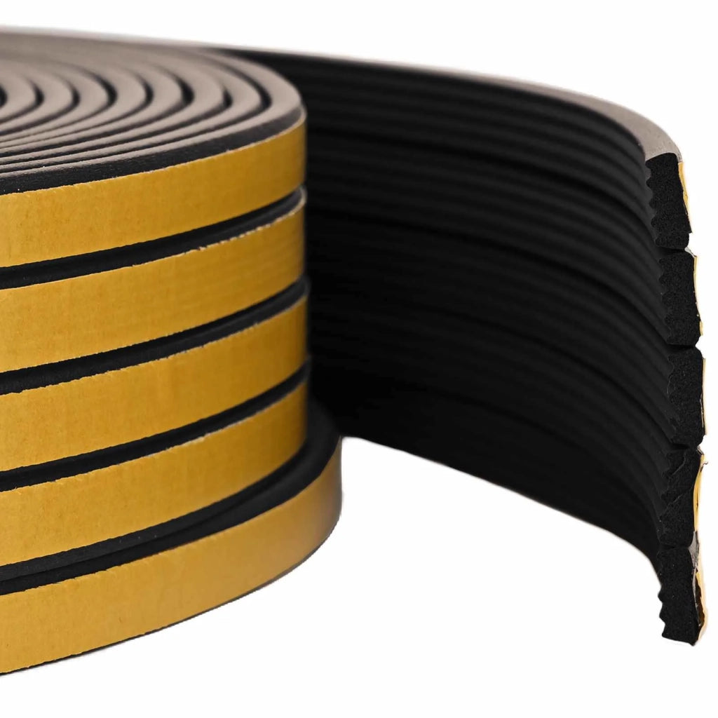 Nastro adesivo per finestre Nero 8 x 3 mm 25 m Schiuma EPDM 42038111