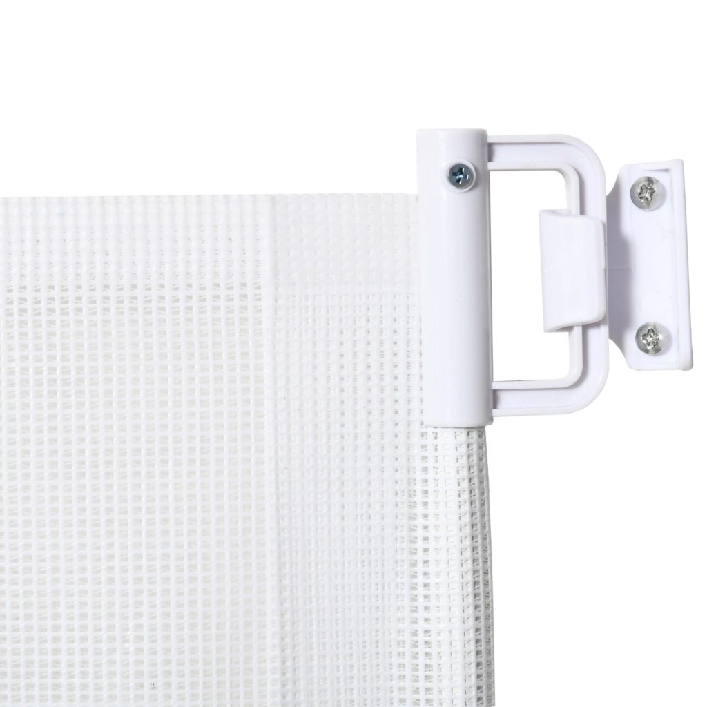 Barriera per Cani Pieghevole Regolabile ¨C Zephmum ¨C Bianco 5,5-115 cm
