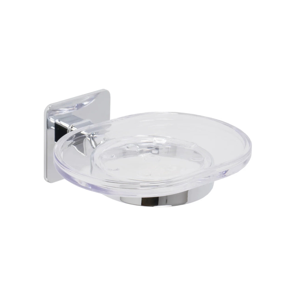 Porta sapone da parete Cromo in Acciaio cromato e SAN Mod. Cold wind
