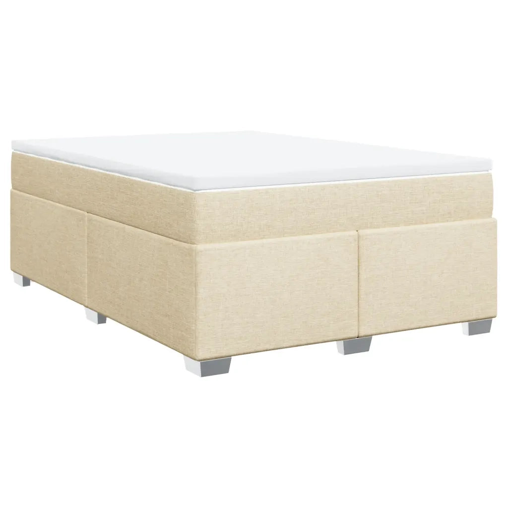 Giroletto a Molle con Materasso Crema 140x200 cm in Tessuto 3285142