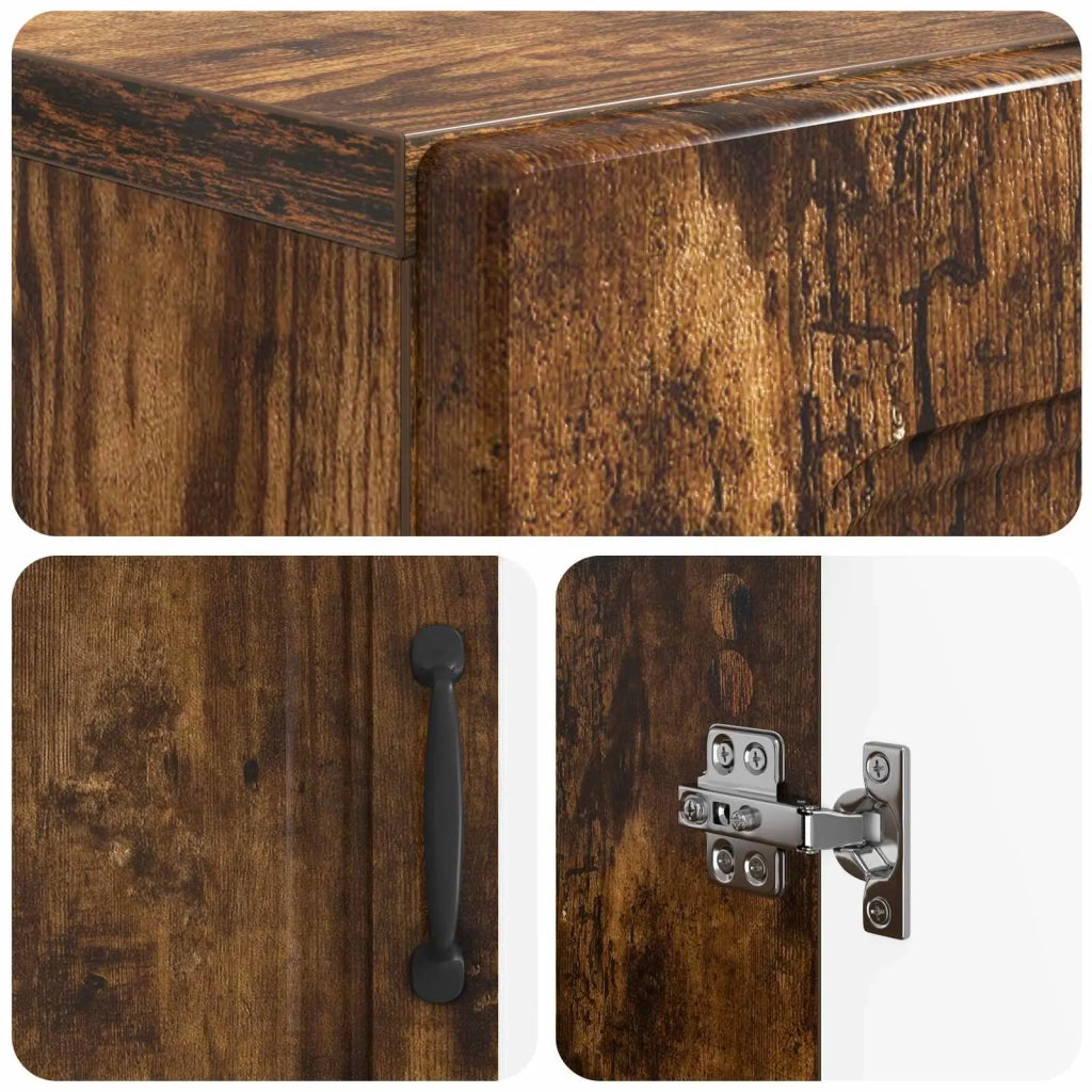 Armadio da bagno a muro UTRECHT Rovere Fumo 30 x 31 x 59 cm 897690