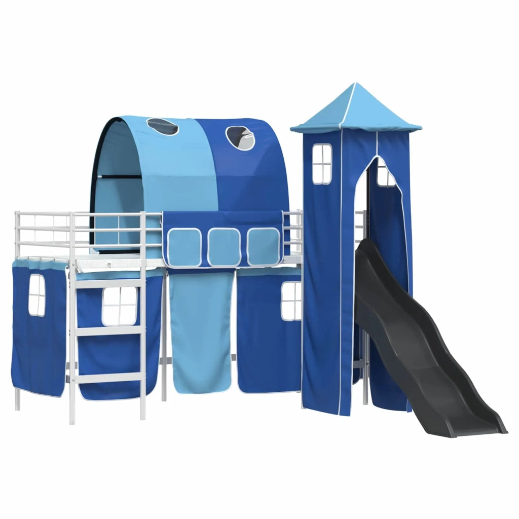 Struttura del letto loft per bambini Bianco e Blu 75 x 190 cm 42020899