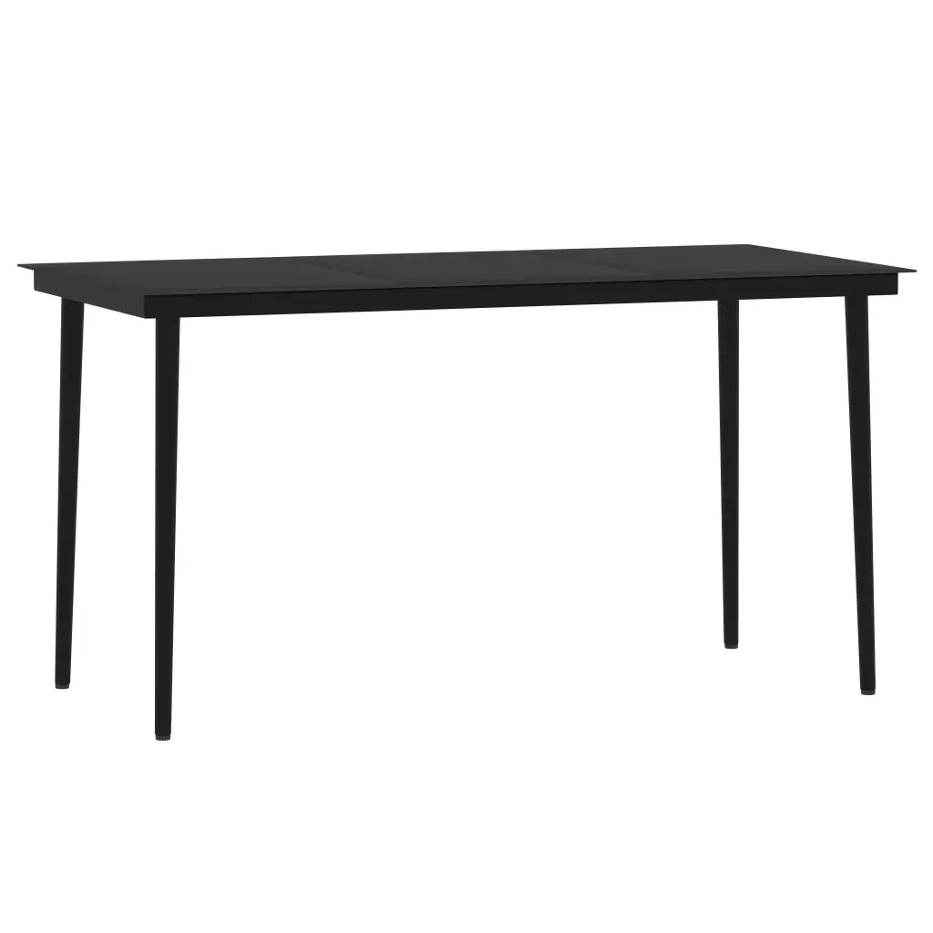 Set da Pranzo da Giardino 5 pz Nero 3099181