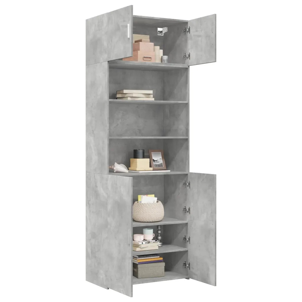 Armadietto Grigio Cemento 80x42,5x225 cm in Truciolato 3281346
