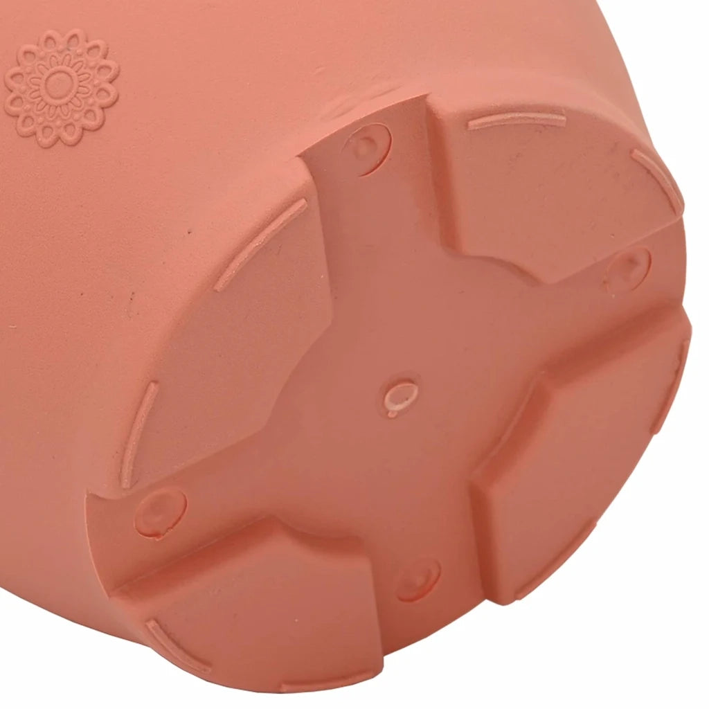 Fioriere | Cassetta per fiori | Vaso Rotondo per Fiori 24 pz Rosso Mattone ? 30 x 25 cm