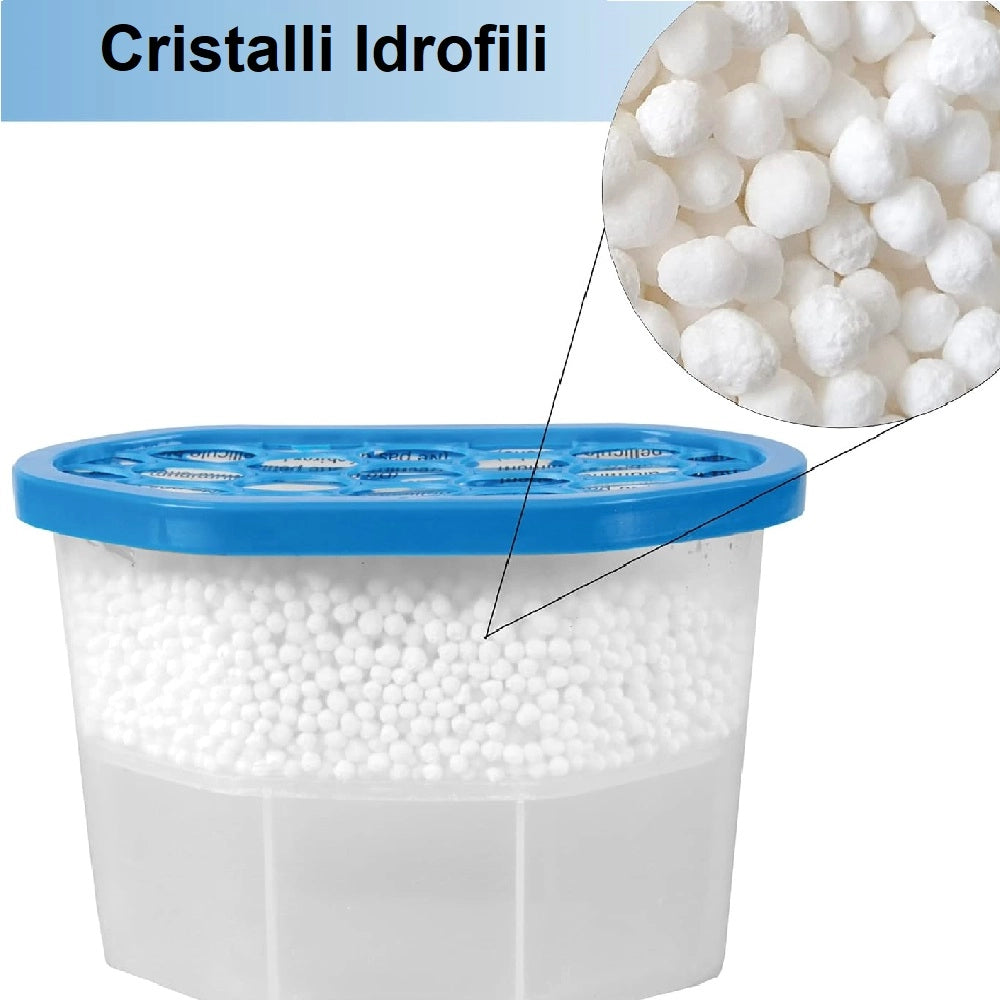6pz Deumidificatore Casa Portatile 500ml contro Muffa Assorbi Umidità Antitabacco