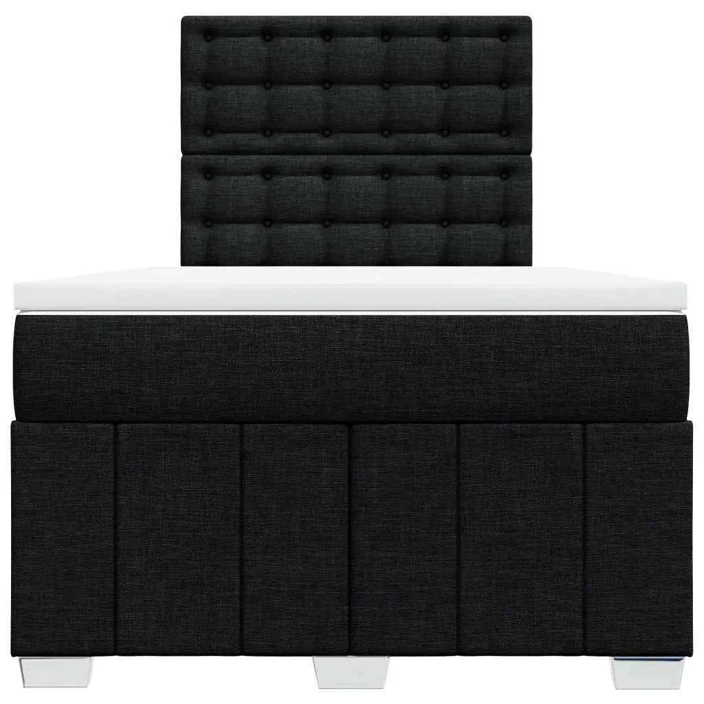 Giroletto a Molle con Materasso Nero 120x190 cm in Tessuto 3291623
