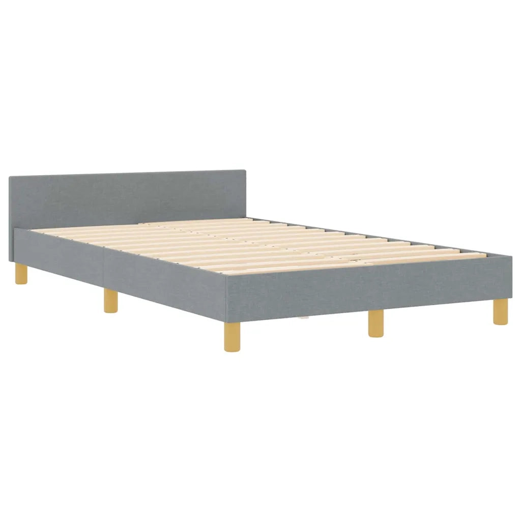 Letto matrimoniale | Letto per adulti | Struttura del letto Grigio chiaro 120 x 200 cm Tessuto