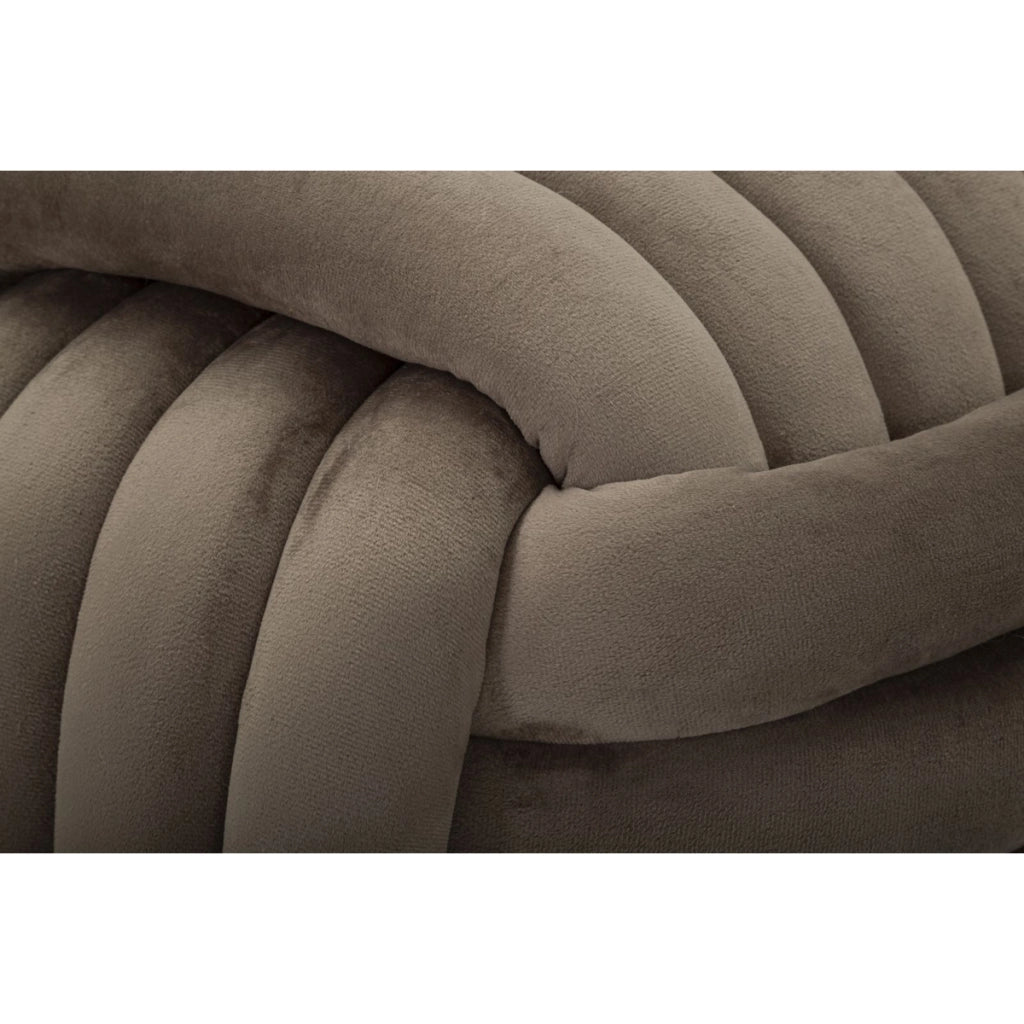 Pouf Gomitolo 4, Grigio, Cotone, 45x45x45 cm