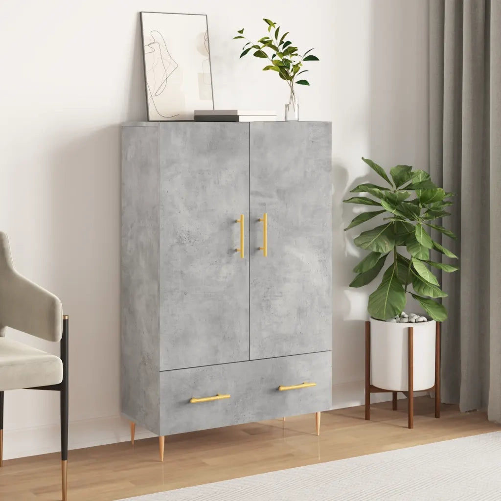 Credenza | Madia | Buffet da pranzo | Armadio da pranzo Grigio Cemento 69,5x31x115 cm in Legno Multistrato