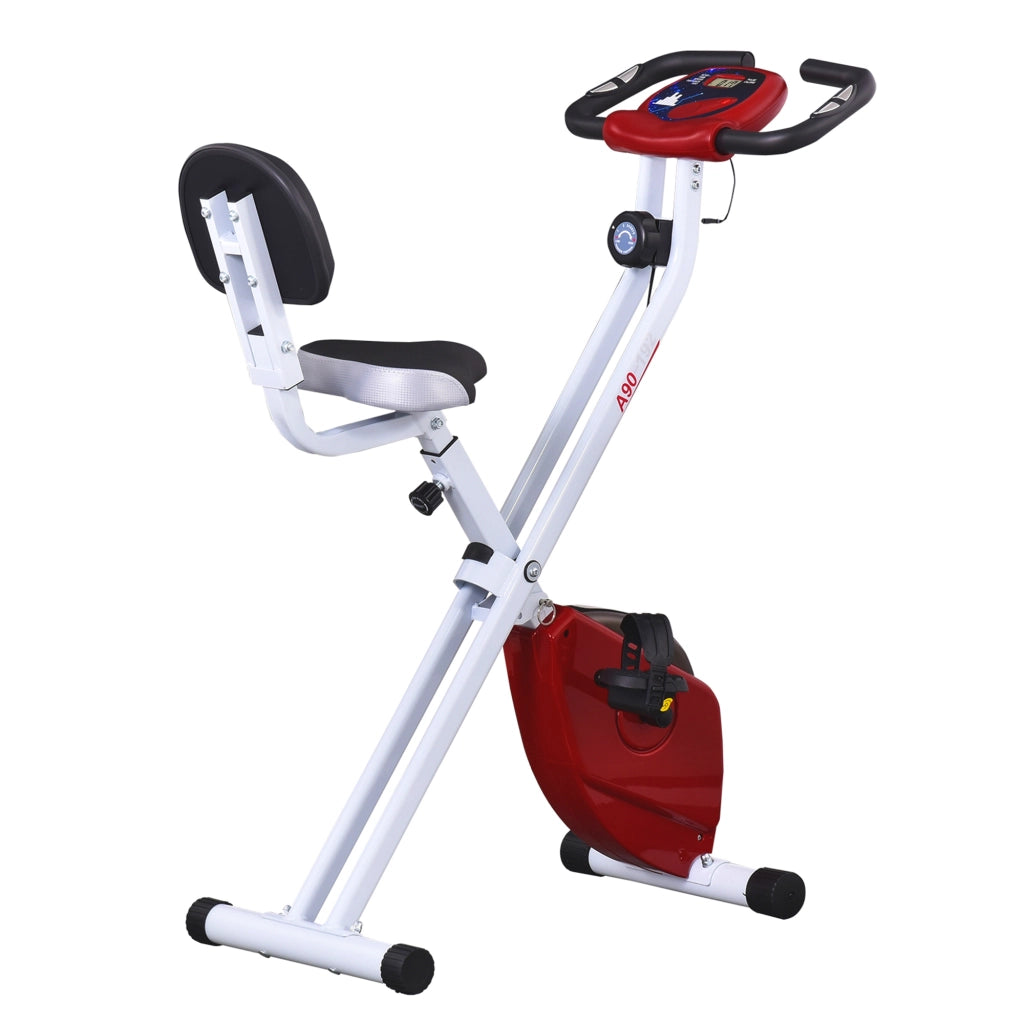 Cyclette pieghevole ¨C Xylo ¨C 8 livelli resistenza magnetica con schienale sedile regolabile display LCD rosso