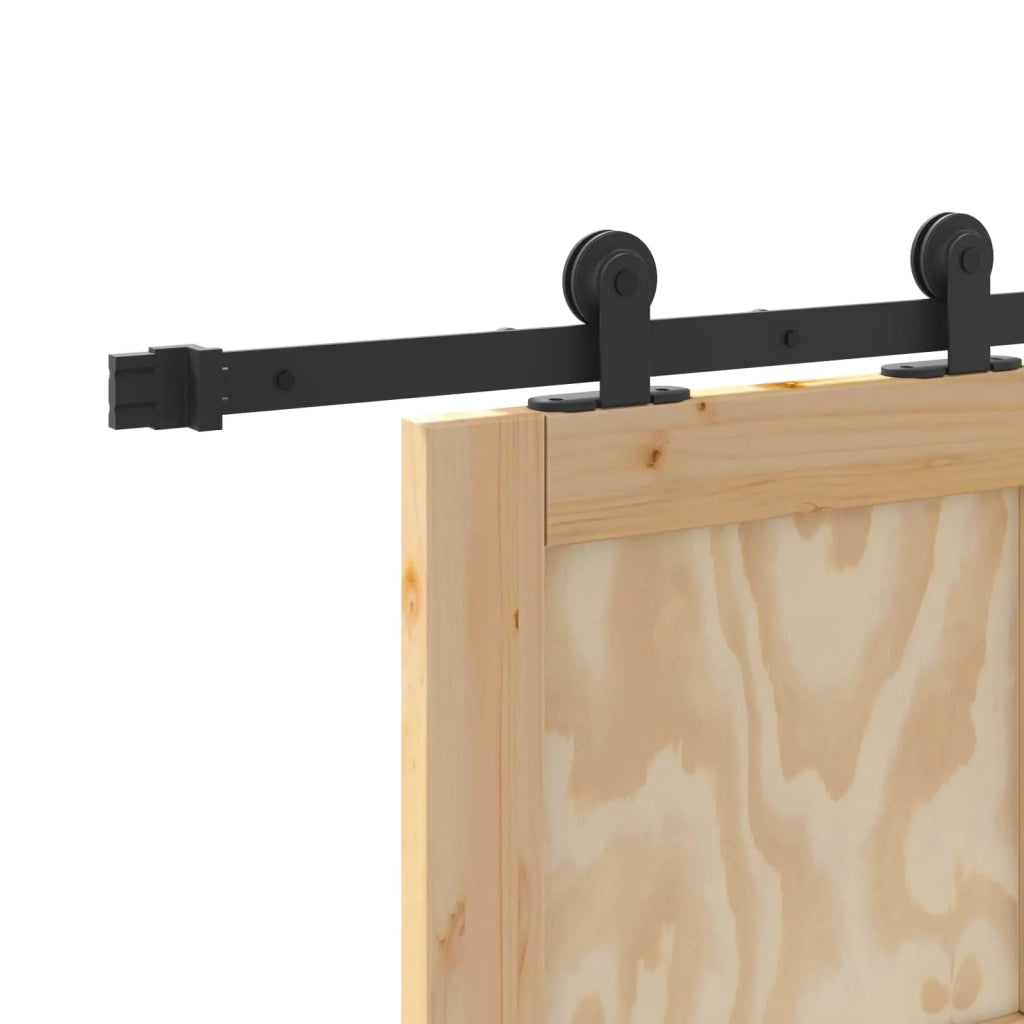 Porta scorrevole Naturale e Nero 73,5 x 211 cm 3445450