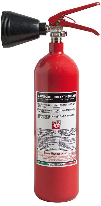 Sistema di Estinzione a CO2 per Fluidi Inflamabili - Apparecchio di Sicurezza 

2 kg