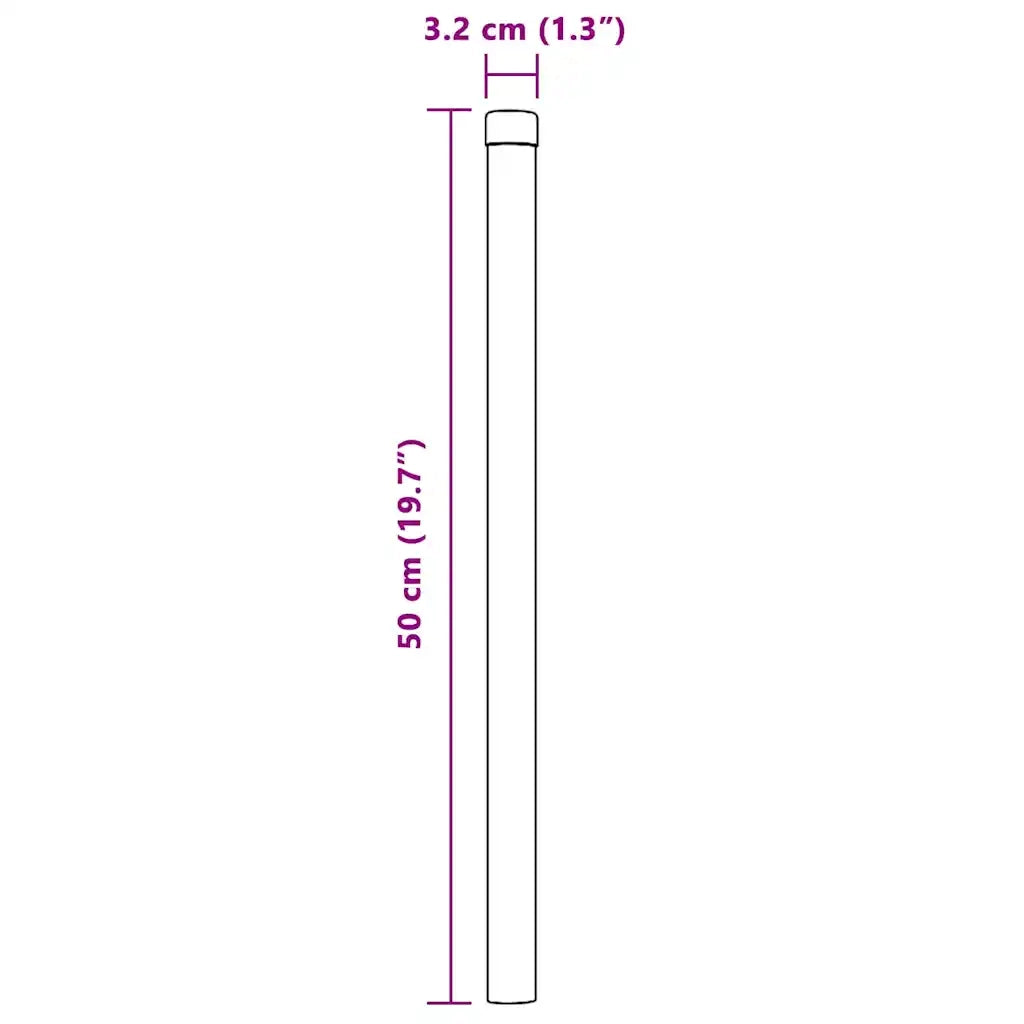 Palo della recinzione 12 pcs Argento 50 cm 42012774
