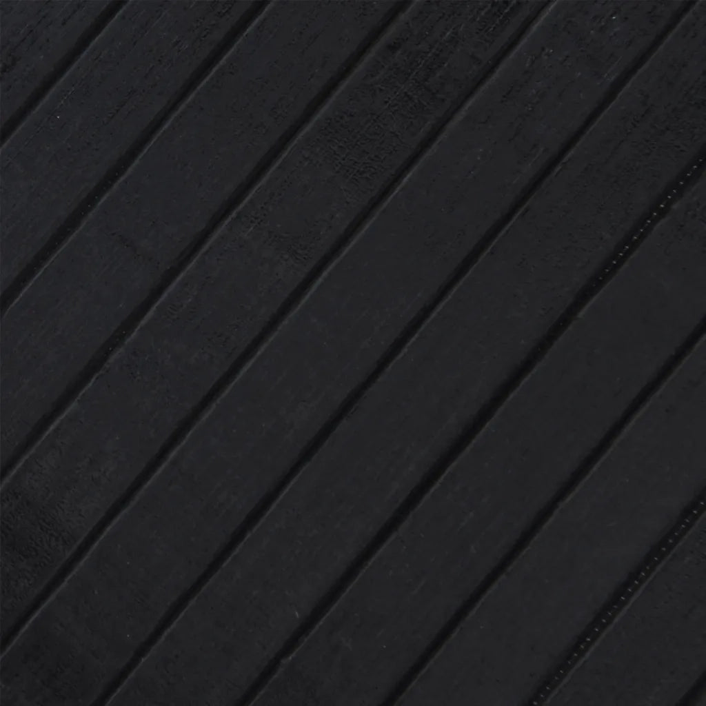 Tappeto Rettangolare Nero 70x400 cm in Bambù 376756