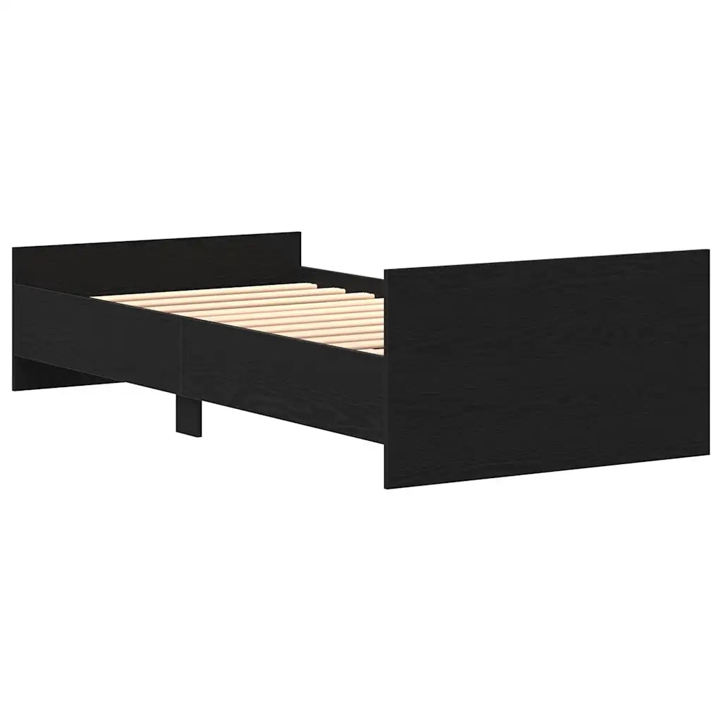 Giroletto senza Materasso Rovere Nero 75x190 cm in Truciolato 862312